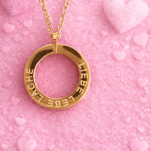 Gold „LIEBE • LEBE • LACHE“ Kette